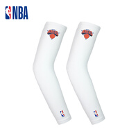 NBA休閑籃球護臂男夏季湖人公牛隊長(cháng)款袖套護肘護手臂防扭傷球迷禮物 尼克斯隊白色2只 S碼