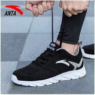 安踏男鞋跑步鞋2025新款冬季網(wǎng)鞋休閑鞋子青少年透氣運動(dòng)鞋男 黑/中灰/白(5515) 39