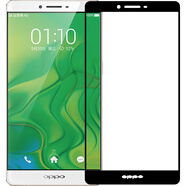 拓蒙適用于oppoR7plus全屏鋼化膜屏幕復蓋高清弧邊手機貼膜玻璃保護膜R7PlusM 全屏高清防指紋普通版-黑色