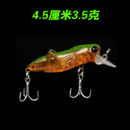 萬(wàn)能路亞餌蝗蟲蟈蟈蟋蟀昆蟲主攻淡水湖泊江河素食魚家魚青魚草魚鯉魚鰱魚胖頭鳙魚蚱蜢 4.5厘米3.5克-半透明綠