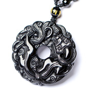 潤璽 黑曜石貔貅吊墜 男女掛墜 貔貅配珠鏈