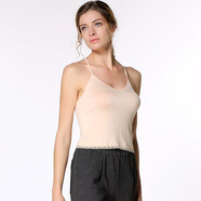 名媛坊（MIRROR FUN）M/RRORFUN 夏裝新款 短款針織吊帶背心 杏色 M