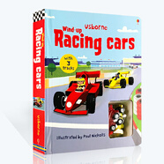 英文原版 Usborne Wind-Up Racing Car 軌道玩具車書 發(fā)條賽車
