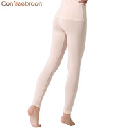 正錦女士秋褲單件薄款保暖褲 高彈力修身莫代爾打底褲 高腰內穿襯褲緊身棉毛褲有加大碼線(xiàn)褲 792單褲膚色 M（請參考下方尺寸表選碼）