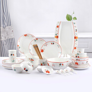 瓷航（CiH） 餐具套裝簡(jiǎn)約碗碟筷套裝家用陶瓷碗卡通中式餐具可愛(ài)碗盤(pán)組合 卡通多人套裝52件套（禮盒裝）