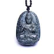 潤璽 黑曜石大勢至吊墜 生肖屬馬本命佛 男女款 