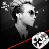 艾梵妮 無(wú)需耳洞耳釘男士耳環(huán)無(wú)耳洞耳夾男韓國(guó)時(shí)尚磁鐵磁石耳夾飾品男 十字架鋼面