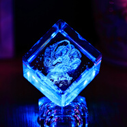 芷墨（ZHIMO）生日禮物水晶十二星座獅子座擺件紀(jì)念禮品送女朋友兒童畢業(yè)季留念 雙子座 水晶燈座(充電款)