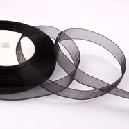 潘蘭德1.2cm厘米雪紗帶扎頭發(fā)蕾絲繩細(xì)飄帶彩色網(wǎng)編彩雪紡絲帶發(fā)帶綁帶 黑色