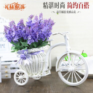 禮赫家飾 酒柜裝飾品擺件家居創(chuàng)意小擺設(shè)房間女臥室內(nèi)工藝家里玄關(guān)客廳電視柜擺設(shè) 紫色花瓶型大三輪+淺紫色薰衣草套裝