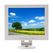 銘速W120G 12英寸LED背光正屏液晶顯示器監(jiān)控電腦收銀機顯示器 12英寸白色 12英寸顯示器