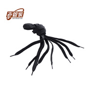 老管家舒適耐用批發(fā)滌綸絲鞋帶藍(lán)灰圓扁平黑男女通用 黑色