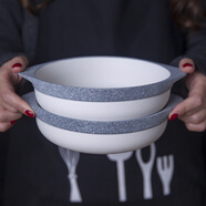 和風(fēng)四季釉下彩雪花瓷雪花釉餐具個(gè)性碗碟勺套裝家用不石飯碗盤(pán)子面碗湯碗 雙耳小湯缽（不石系列）單個(gè)