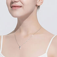 十尚美地領(lǐng)受925銀小吊墜 寶寶十字架項(xiàng)鏈女 孩子頸鏈脖子飾品迷你萌款 配45cm細(xì)瓜子銀鏈