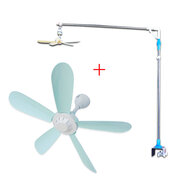 中聯(lián)（ZOLEE） 中聯(lián)FG11-42小吊扇柔風(fēng)睡眠迷你微風(fēng)宿舍學(xué)生蚊帳床上安靜無(wú)噪音扇配套落地支架 FG11-42吊扇+兩用支架