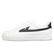 回力 男鞋春秋季帆布鞋學(xué)生款女鞋百搭情侶休閑鞋板鞋舒適運動(dòng)鞋0003T 升級版-黑白 42 (偏大一碼)