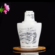 鋅梁 景德鎮(zhèn)純手工陶瓷半斤溫酒壺熱燙酒溫奶器暖酒壺溫白黃酒杯酒具 B款