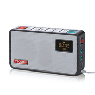 德生（Tecsun） Tecsun/德生ICR-100插卡 廣播半導(dǎo)體老人 收音機(jī) 銀色 標(biāo)配+8G TF卡+插座轉(zhuǎn)換器