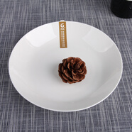 錦鳯西餐盤(pán)月光盤(pán)景德鎮菜盤(pán)純白骨瓷盤(pán)子吐骨碟魚(yú)盤(pán)家用酒店用1只裝 8英寸飯盤(pán) 20.3cm