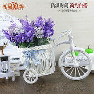 禮赫家飾 酒柜裝飾品擺件家居創(chuàng)意小擺設(shè)房間女臥室內(nèi)工藝家里玄關(guān)客廳電視柜擺設(shè) 藍色花瓶型大三輪+薰衣草3色混套裝