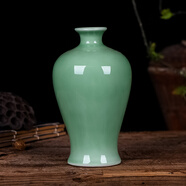 loyo景德鎮(zhèn)中式影青陶瓷花瓶工藝品小號(hào)家居客廳瓷器裝飾品博古架擺件 影青瓷-梅瓶