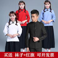 璽檸XINING五四青年裝女裝中山裝男班服民國(guó)風(fēng)女裝民國(guó)學(xué)生裝女服裝演出服裝 女單上衣（顏色備注） M