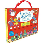 Starting School Wipe Clean Activity Pack 4 Books Usborne英文原版