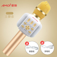 夏新（AMOI） Amoi/夏新K16 全民K歌手機(jī)麥克風(fēng)音響一體話筒家用唱歌無線藍(lán)牙 土豪金