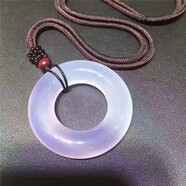 碧鳳閣 瑪瑙平安玉環(huán)吊墜 玉髓平安扣圓環(huán)項(xiàng)鏈掛件毛衣鏈 白色