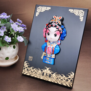 燕云州京劇臉譜擺件北京紀念品中國風特色禮品小禮物送老外事出國手工藝 花旦+禮品袋