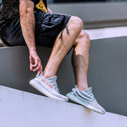 阿迪達(dá)斯 （adidas）阿迪達(dá)斯Adidas Yeezy350 V2 潮流鏤空半透明椰子350男女跑步鞋 2021新冰藍(lán)B37571 40