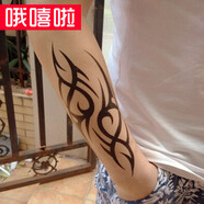 哦嘻啦男士霸氣雙刀圖騰防水紋身貼紙個性花臂腿刺青女仿真情侶刺青貼紙 RJ481 雙刀圖騰