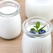 德立玻璃布丁酸奶瓶帶蓋小奶瓶創(chuàng  )意可愛(ài)雞蛋殼慕斯果凍瓶木糠杯耐高溫 100ml奶瓶4個(gè)（帶蓋送勺）