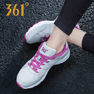 361°女鞋 跑步鞋運(yùn)動(dòng)鞋女夏季休閑鞋女361度女鞋慢跑鞋旅游鞋子R 灰/深紫2210 37