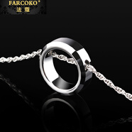 法蔻（farcoko）輕奢時(shí)尚品牌男士吊墜項(xiàng)墜鎢金日韓時(shí)尚潮流簡(jiǎn)約項(xiàng)鏈男刻字個(gè)性飾品刻字 配鈦鋼鏈 50CM長(zhǎng)