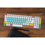 嘻他 適用于聯(lián)想小新潮5000 i5 i7 15.6筆記本電腦鍵盤(pán)保護(hù)貼膜防塵墊套 糖果薄荷藍(lán)色