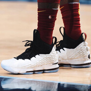 耐克（NIKE）新款男鞋LeBron 15  詹姆斯戰(zhàn)靴氣墊籃球鞋 AQ2364-AQ2363-100 黑白涂鴉 44