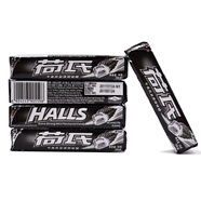 荷氏（HALLS）薄荷糖特強(qiáng)薄荷午夜風(fēng)暴水果味學(xué)生休閑糖果零食 (午夜風(fēng)暴薄荷糖X5條)