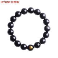 石頭記（istone）黑曜石手鏈肖佛八大守護(hù)蛇年手鏈七夕情人節(jié)禮物送女友 屬鼠-千手觀音 12mm