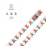kinbor手帳本和紙膠帶20mm*5m手賬本貼紙人物彩色膠布 high起來(lái)DTB64203