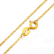 兆亮珠寶 925銀項鏈 金色銀十字鏈 鎖骨項鏈 黃色銀鏈禮物 金色銀鏈