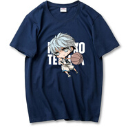 260斤可穿2021夏季新款加肥加大碼短袖T恤男大胖子寬松圓領(lǐng)歐碼男裝半截T恤 藏青色 足球 3XL 建議185-205斤