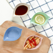 羽熠 小麥秸稈餐具調料碟 樹(shù)葉型醬油碟咸菜碟小吃碟醋碟 8個(gè)裝 顏色隨機