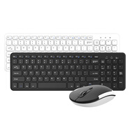 B.O.W 航世 HW156無(wú)線(xiàn)\有線(xiàn)鍵盤(pán)鼠標套裝 超薄靜音巧克力鍵盤(pán)USB接口筆記本臺式電腦辦公通用鍵盤(pán)鼠標 2.4G無(wú)線(xiàn)鍵鼠套裝-黑色