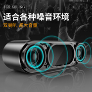科凌（KELING） F4無線藍(lán)牙音箱雙喇叭重低音炮便攜式手機(jī)迷你小音響桌面電腦戶外車載充電U盤插卡 科凌F4-土豪金點(diǎn)歌版