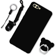 馳漢牌 適用榮耀v10手機殼保護套 磨砂軟殼全包防摔個(gè)性男女款軟殼 華為榮耀V10-純黑