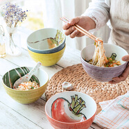 美濃燒（Mino Yaki） 繪手紙面碗日式和風(fēng)蔬菜大碗釉下彩味千拉面碗日本進(jìn)口餐具 紅蘿卜小碗HLB-1