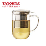 多樣屋耐熱茶隔茶水分離杯辦公室家用學(xué)生玻璃水杯過(guò)濾泡茶 悅友500ml