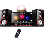 先科（SAST）電腦音響 2.1聲道藍牙低音炮 電競游戲音箱酷炫彩燈 木質(zhì)箱體K歌套裝 臺式筆記本通用 黑色炫酷彩燈版+魔球彩燈 標配+一拖二無(wú)線(xiàn)話(huà)筒