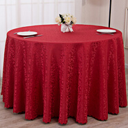 品羨酒店桌布飯店臺布臺裙賓館餐廳餐桌布圓桌布定做桌布藝茶幾長(cháng)方形 大紅色（雙鉤） 方形1.6*1.6米